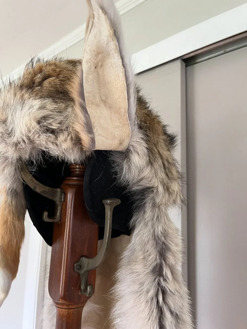 Frr Authentic Coyote Fur Hat Mens Classic Mountain Glacier Wear Genuine Luxury
